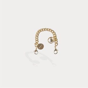 Bandolier Wristler Circle Heart Charm Gold